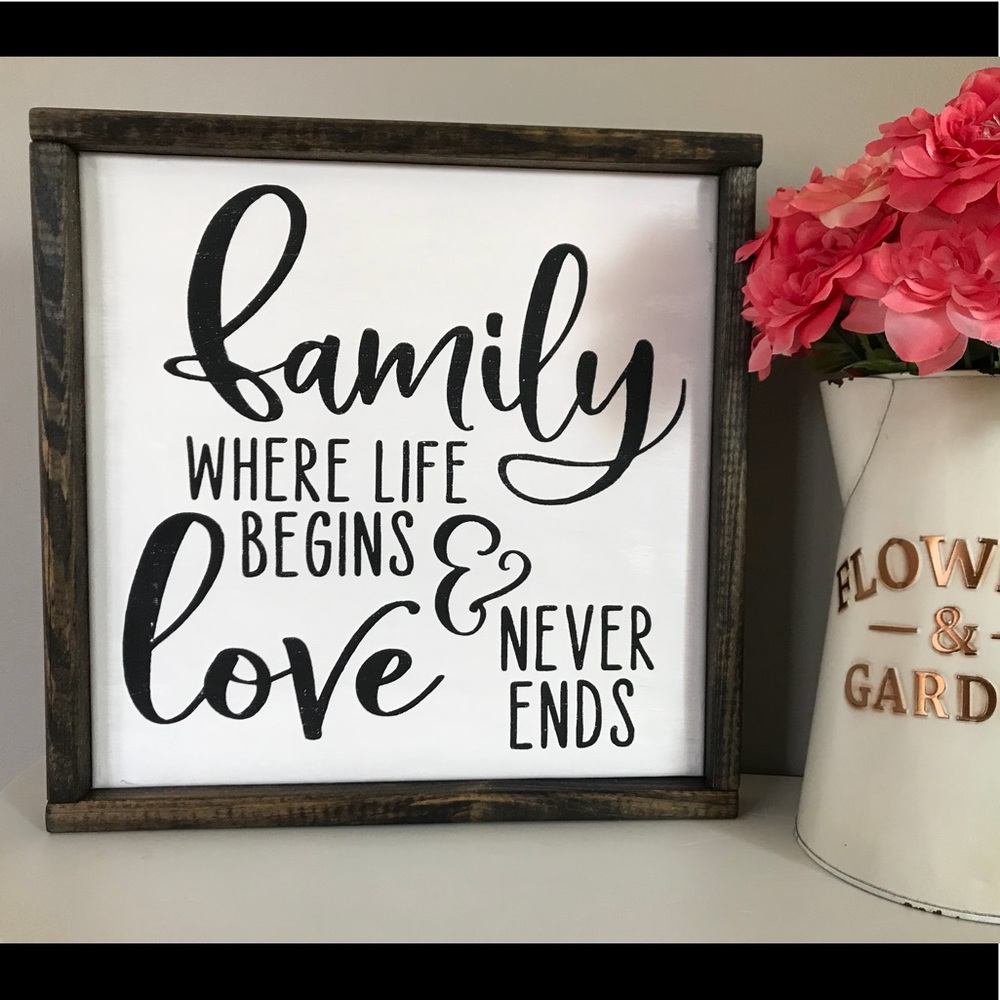 Handmade framed 12x12 canvas farmhouse sign!
